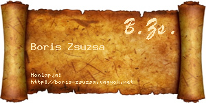 Boris Zsuzsa névjegykártya